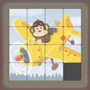 Fifteen Puzzle Plane - The most famous among classical puzzle games! Reorder the image od the Monkey's plane!