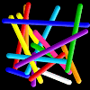 Pick Up Sticks 2 - Click on a stick colored in the given color and so pick up all sticks from the screen as fast as you can!

You can pick up only those sticks which are colored in the color that is written at the top of the screen.