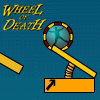 Wheel Of Death - Get the Wheel of Death daredevil to the goal in all 19 levels by carefully placing ramps, jumps and springs.  Score extra points for completing levels without loss of life.   Score extra points for completing consecutive levels without loss of life.